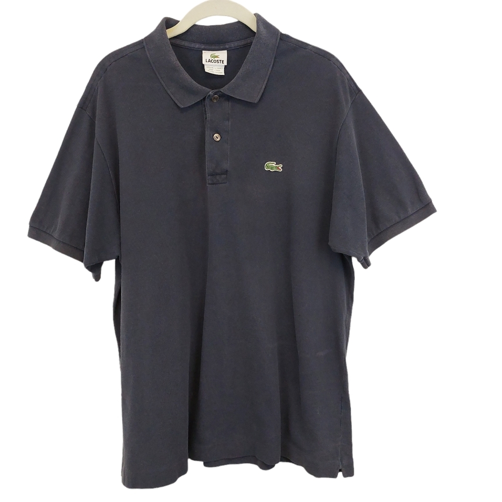 Lacoste Navy Mesh Polo Shirt